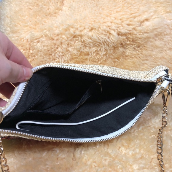 Bam Forever Watermelon/Sequins Straw Clutch Purse - Picture 10 of 14